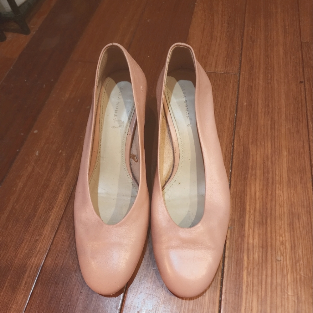 Zara Woman light pink block heel pumps EUR 40